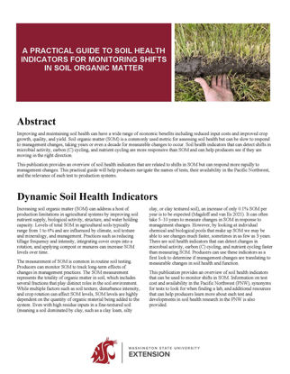 Picture of A Practical Guide to Soil Health Indicators for Monitoring Shifts in Soil Organic Matter
