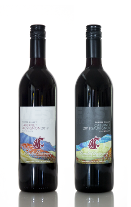 two wine bottles