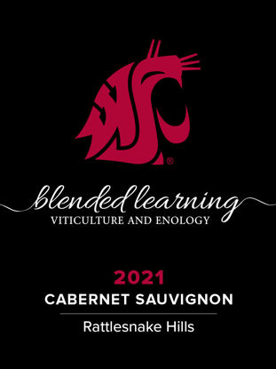 black label with WSU cougar head logo in red